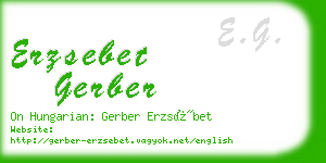 erzsebet gerber business card